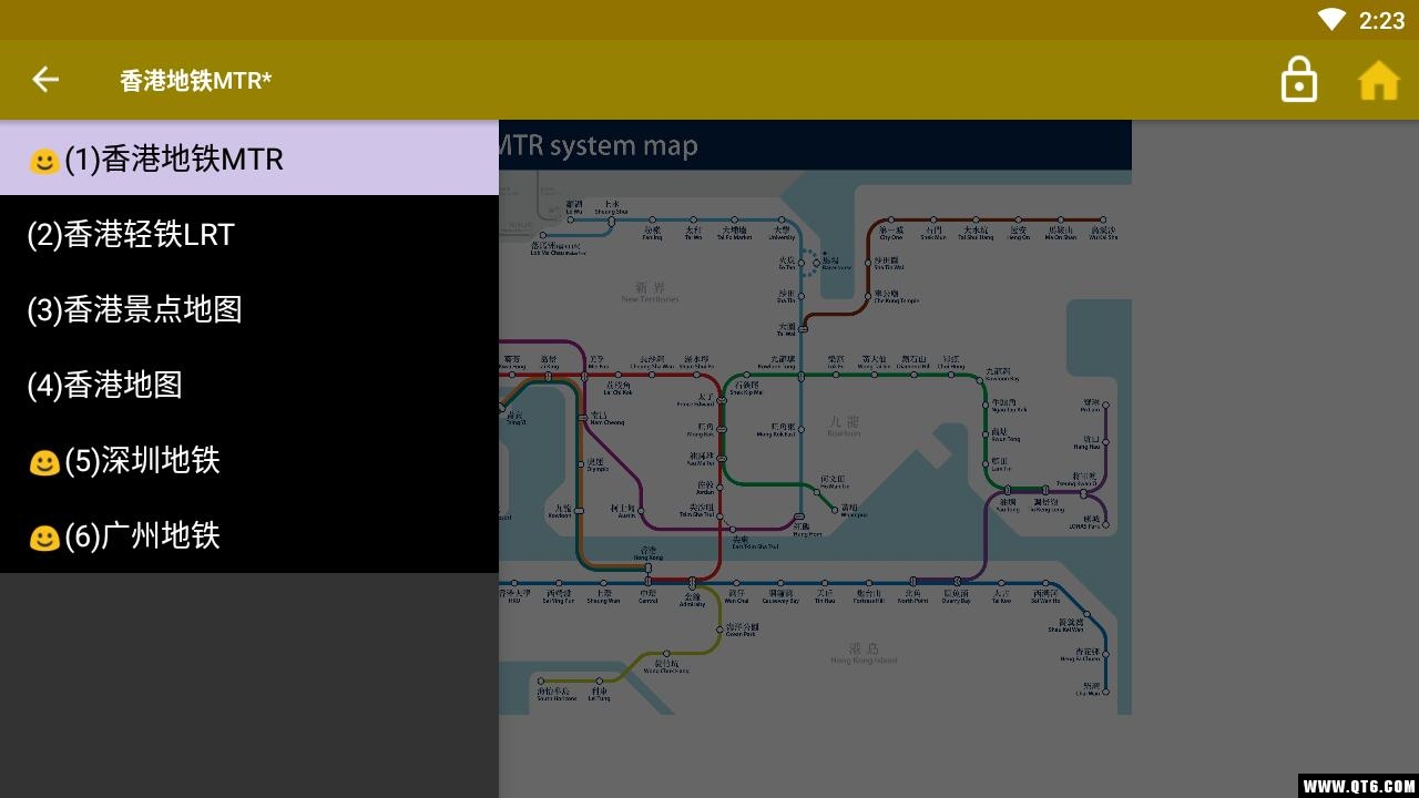 香港-深圳地铁路线图