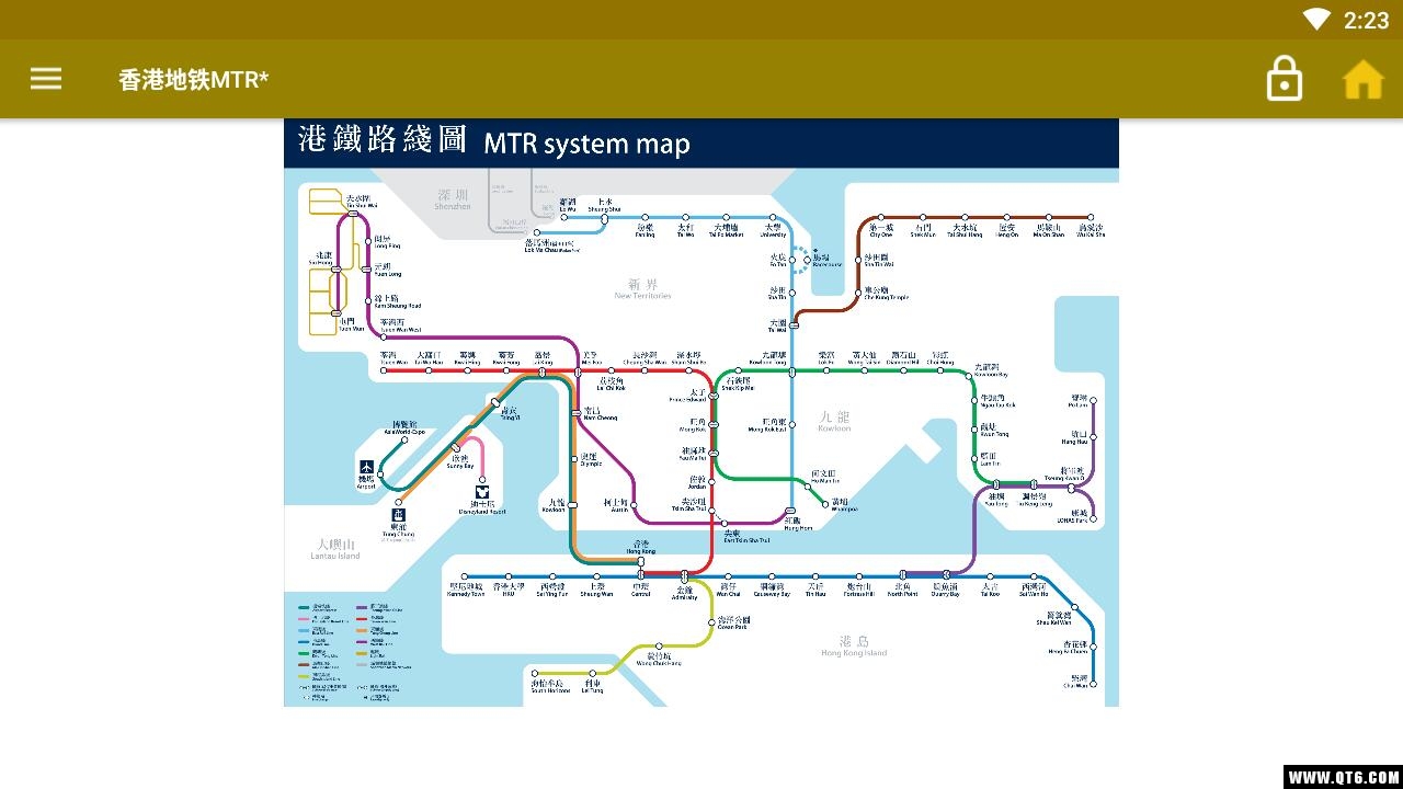 香港-深圳地铁路线图